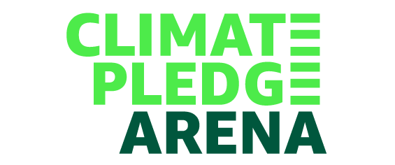 green text reads Climate Pledge Arena