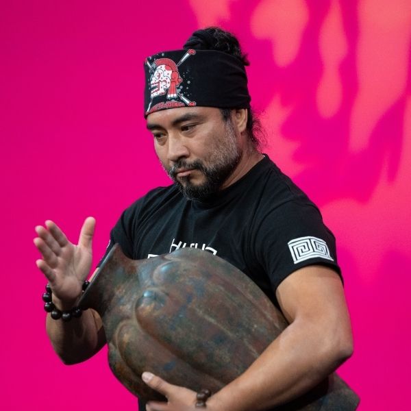 Man playing a hand drum