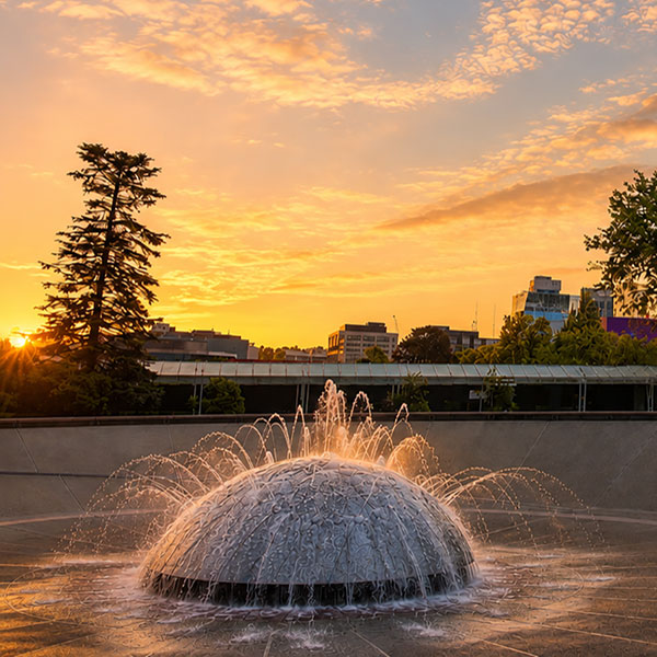 International Fountain at sunset